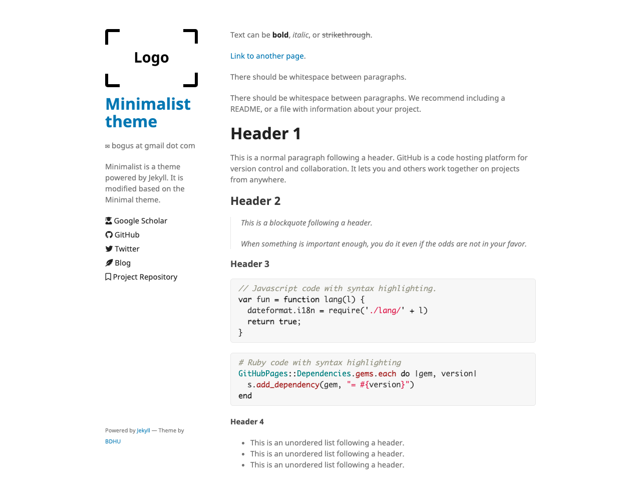 Minimalist screenshot