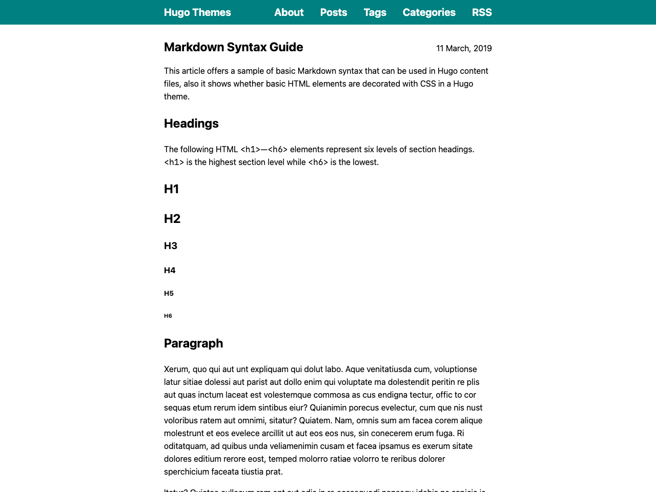 Hugo Flex screenshot