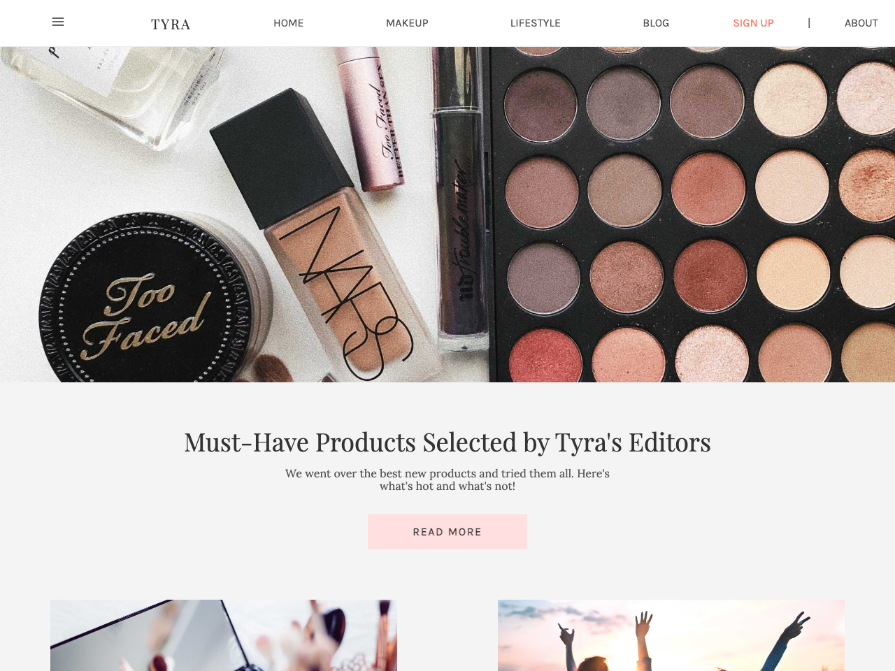 Gatsby Starter Tyra screenshot